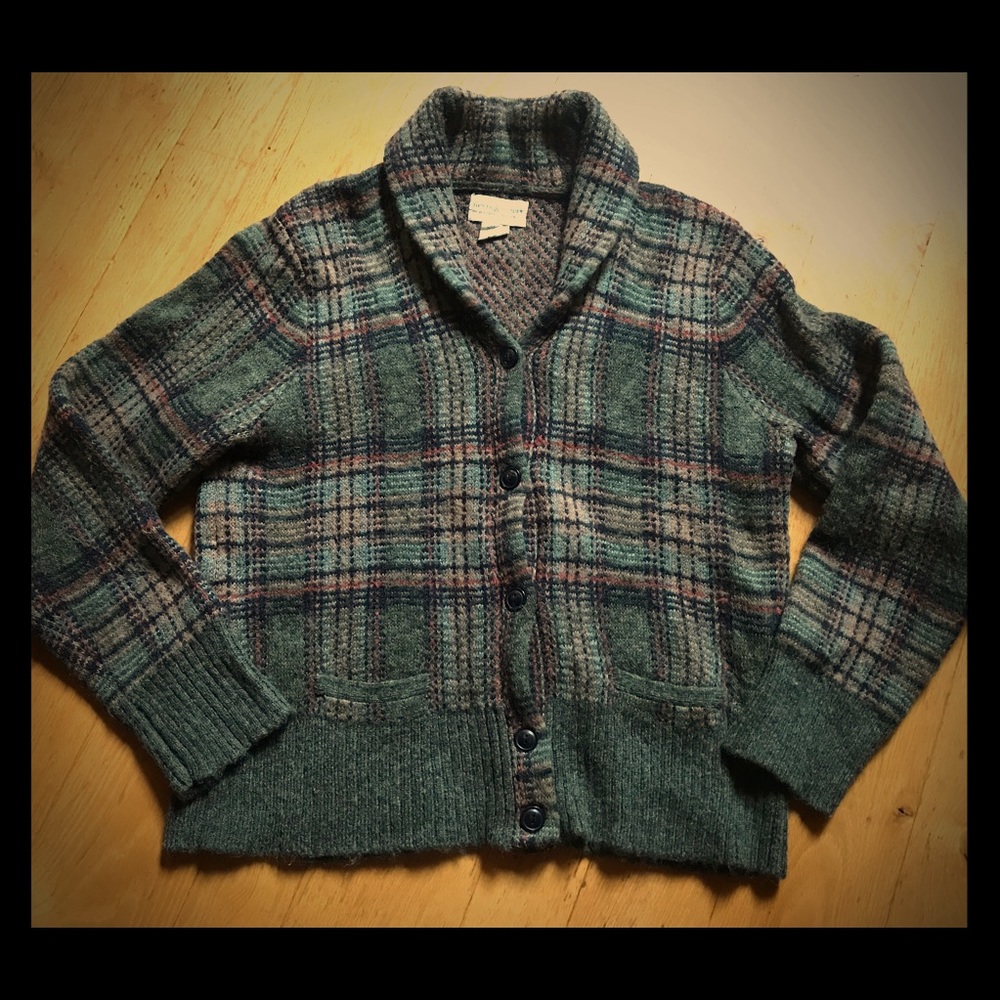 Denim & Supply plaid green cardigan xl